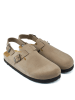 Mandel Leren enkelsandalen beige