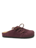 Mandel Leren clogs bordeaux