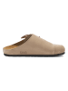 Mandel Leren clogs "Ester" beige