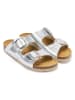 Mandel Slippers zilverkleurig