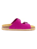 Mandel Leren slippers paars