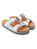 Mandel Slippers zilverkleurig