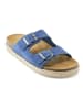 Mandel Leren slippers blauw