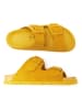 Mandel Leren slippers geel