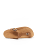 Mandel Leren teenslippers "Blanca" lichtbruin
