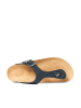 Mandel Leren teenslippers "Blanca" zwart