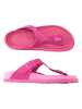 Mandel Leren teenslippers roze