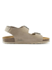 Mandel Leder-Sandalen in Beige/ Braun