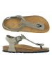 Mandel Leren teensandalen grijs