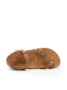 Mandel Leren teenslippers "Eisa" lichtbruin