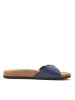 Mandel Leren slippers donkerblauw