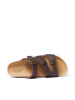Mandel Leren slippers "Paco" bruin