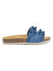 Mandel Leren slippers blauw