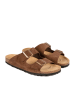 BABUNKERS Family Leren slippers bruin