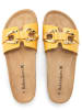 BABUNKERS Family Skórzane klapki w kolorze żółtym