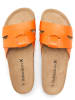 BABUNKERS Family Skórzane klapki w kolorze pomarańczowym
