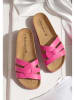 BABUNKERS Family Leren slippers roze