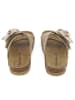 BABUNKERS Family Skórzane klapki w kolorze jasnobrązowym