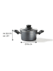 Stoneline 2tlg. Set: Kochtopf in Grau - 1,5 l