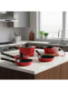 Stoneline 8tlg. Kochgeschirr-Set "Smart" in Rot