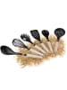 Stoneline 6tlg. Kochbesteck-Set "Natural Line® " in Schwarz/ Creme