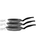 Stoneline 3er-Set: Bratpfannen in Grau