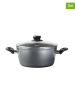 Stoneline 2-delige set: pan met deksel grijs - 6,9 l