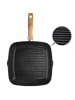 Stoneline Grillpan "Back to Nature" zwart - (L)28 x (B)28 cm