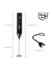 Stoneline Elektrische melkopschuimer zwart - (L)23,5 cm