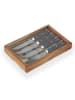 Stoneline 4er-Set: Steakmesser in Schwarz - (L)23,2 cm