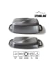 Stoneline 2-delige set: braadslede met deksel grijs - 5,7 l