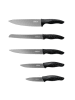 Stoneline 5tlg. Messerblock-Set in Schwarz