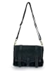 ORE10 Leder-Umhängetasche "Sim" in Schwarz - (B)30 x (H)21 x (T)8 cm