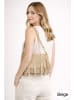 ORE10 Leder-Umhängetasche "Sim" in Beige - (B)30 x (H)21 x (T)8 cm