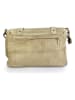 ORE10 Leder-Umhängetasche "Sim" in Beige - (B)30 x (H)21 x (T)8 cm