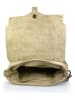 ORE10 Leder-Umhängetasche "Sim" in Beige - (B)30 x (H)21 x (T)8 cm