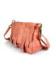 ORE10 Leder-Umhängetasche "Sim" in Lachs - (B)30 x (H)21 x (T)8 cm