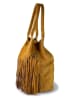 ORE10 Leder-Shopper "Rabar" in Hellbraun - (B)36 x (H)45 x (T)19 cm
