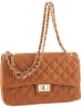 ORE10 Skórzana torebka "Edalea" w kolorze jasnobrązowym - 27 x 18 x 12 cm