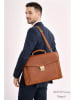ORE10 Leren businesstas "Napoli" lichtbruin - (B)41 x (H)31 x (D)18 cm