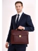 ORE10 Leren businesstas "Napoli" bordeaux - (B)41 x (H)31 x (D)18 cm
