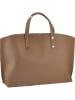 ORE10 Leder-Henkeltasche "Avocetta" in Taupe - (B)48 x (H)30 x (T)12 cm