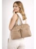 ORE10 Leren handtas "Starna" beige - (B)34 x (H)26 x (D)14 cm