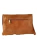 ORE10 Leder-Clutch "Oscar" in Hellbraun - (B)27 x (H)18 x (T)3 cm