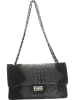 ORE10 Leder-Umhängetasche in Schwarz - (B)28 x (H)16 x (T)8 cm