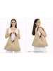 ORE10 Leren shopper "Lord" beige - (B)34 x (H)39 x (D)8 cm