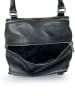 ORE10 Leder-Henkeltasche "Verso" in Schwarz - (B)23 x (H)20 x (T)17 cm