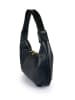 ORE10 Leder-Schultertasche "Brasi" in Schwarz - (B)38 x (H)21 x (T)4 cm