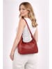 ORE10 Leren schoudertas "Brasi" bordeaux - (B)38 x (H)21 x (D)4 cm