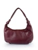 ORE10 Leder-Schultertasche "Brasi" in Bordeaux - (B)38 x (H)21 x (T)4 cm
